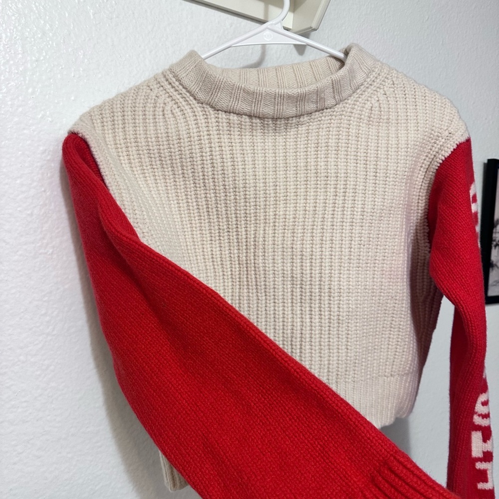 Tory Burch Merino Wool Cropped Apres Ski Sweater